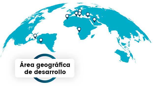 Mapa mundi con ubicaciones Taxon